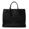 Prada Saffiano Lux Extra Large Galleria Double Zip Tote Black