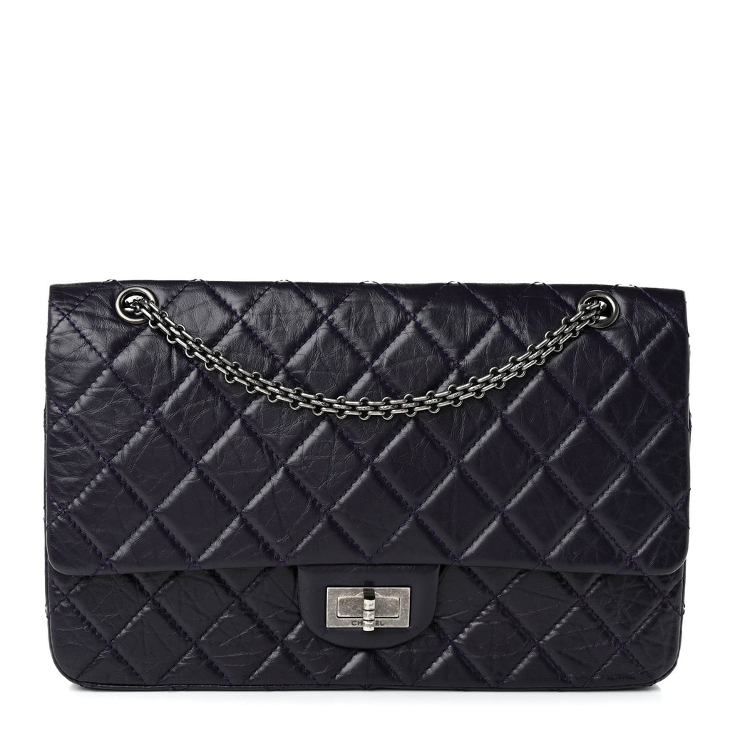 Chanel Aged Calfskin Quilted 2.55 Reissue 225 Flap Purple