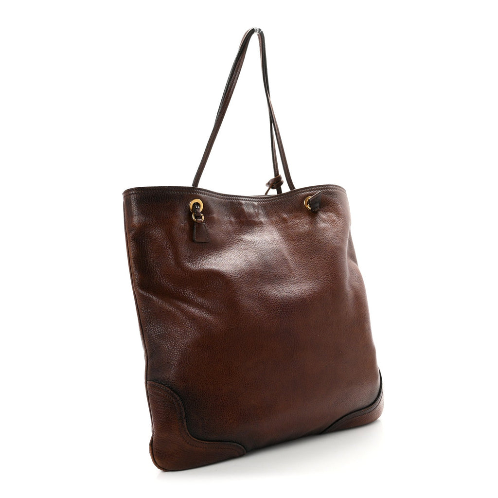 Prada Cervo Antik Shopping Tote Bruciato