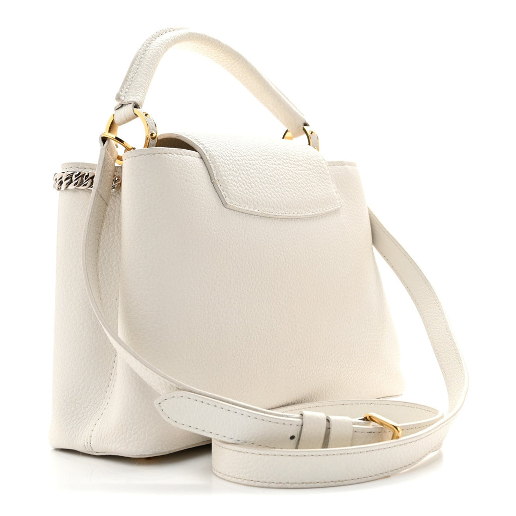 Louis Vuitton Taurillon Chain Capucines BB Gypsy Snow