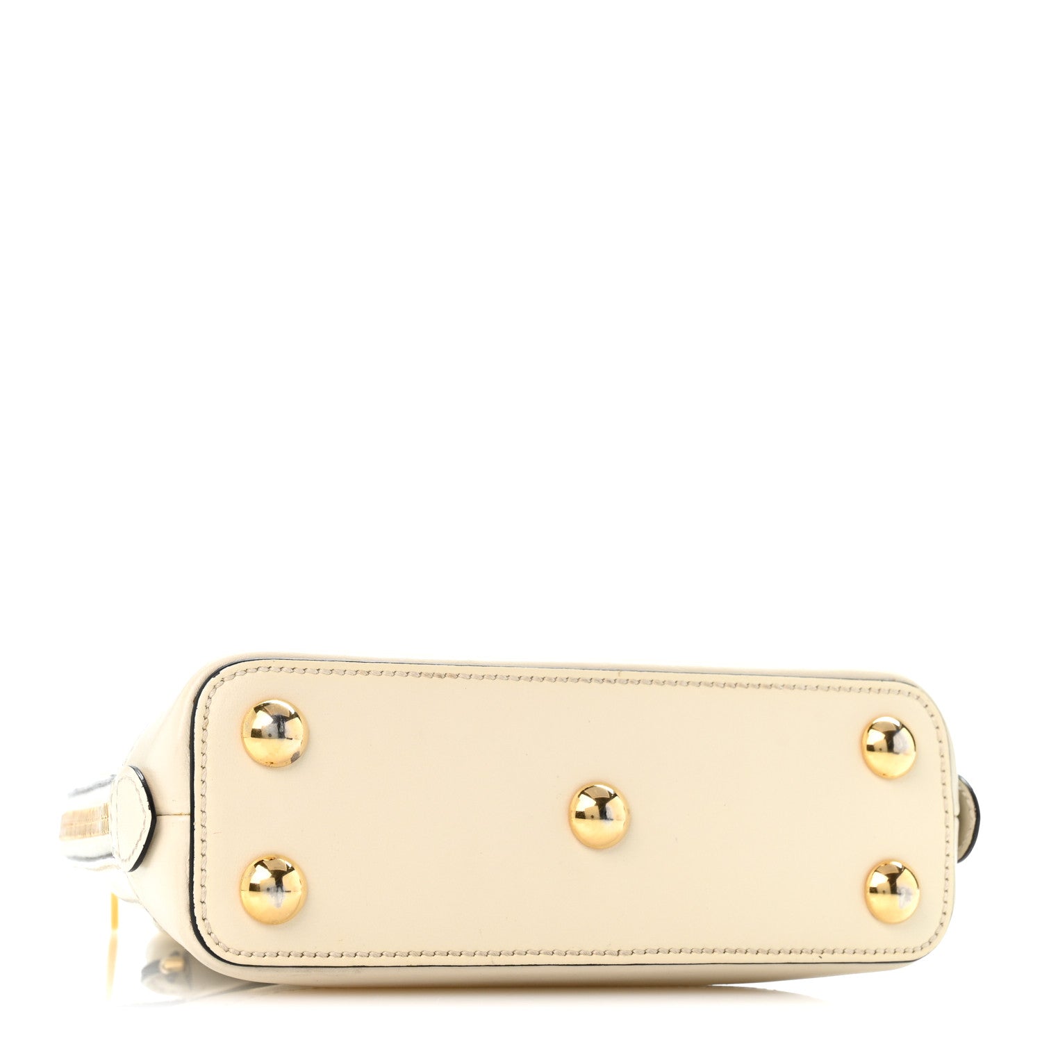 Gucci Boarded Plutone Calfskin Mini Horsebit 1955 Top Handle Bag Mystic White