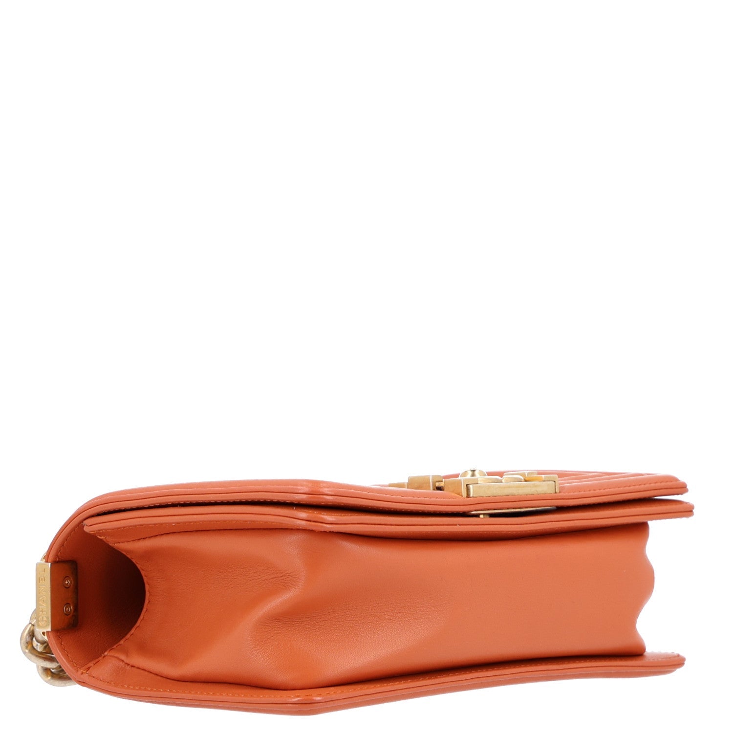 Chanel Calfskin Quilted Small Boy Flap Orange