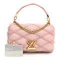 Louis Vuitton Lambskin Malletage Top Handle GO-14 MM Raspberry
