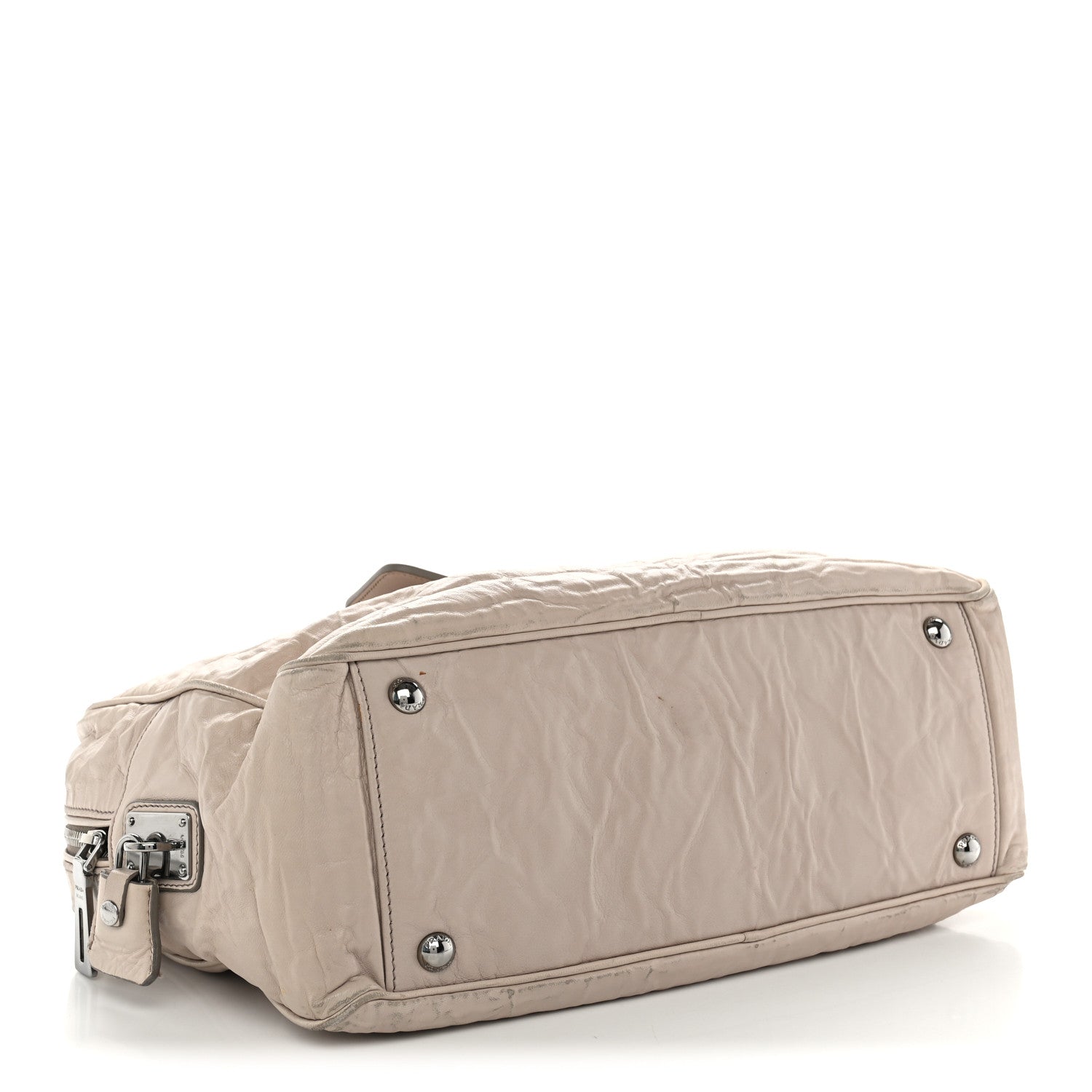 Prada Nappa Antik Bauletto Satchel Argilla