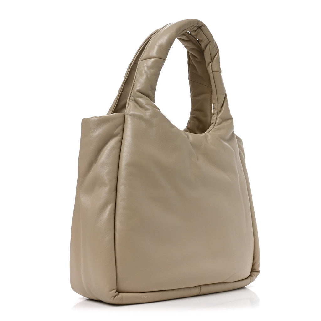 Prada Nappa Soft Padded Medium Double Handled Shoulder Bag Deserto