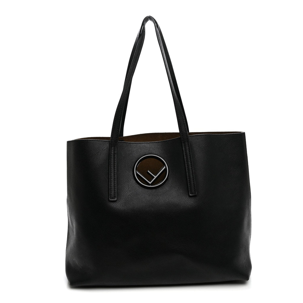 FENDI MEN'S SELLERIA DIAGONAL SHOPPING TOTE IN BLACK