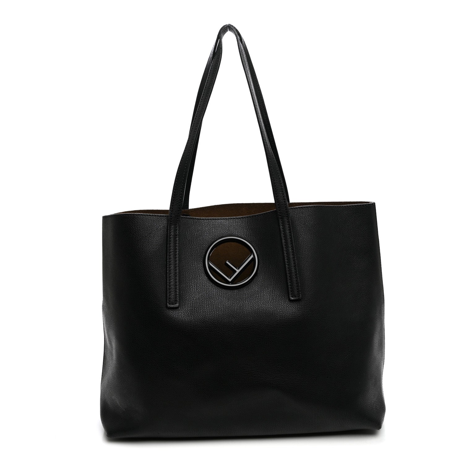 FENDI MEN'S SELLERIA DIAGONAL SHOPPING TOTE IN BLACK