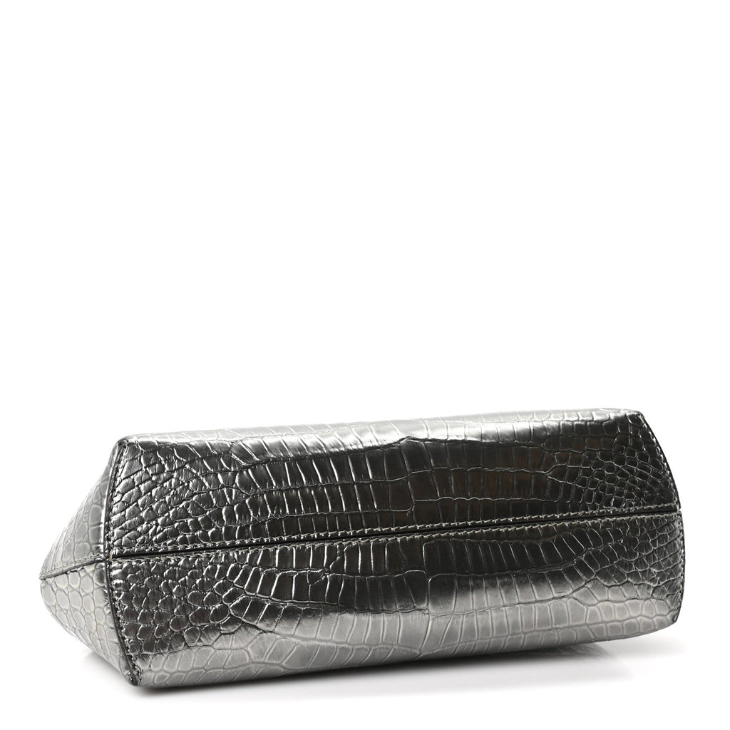 Fendi Crocodile Small Fendi First Silver