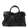 Balenciaga Agneau Classic Silver Hardware City Black