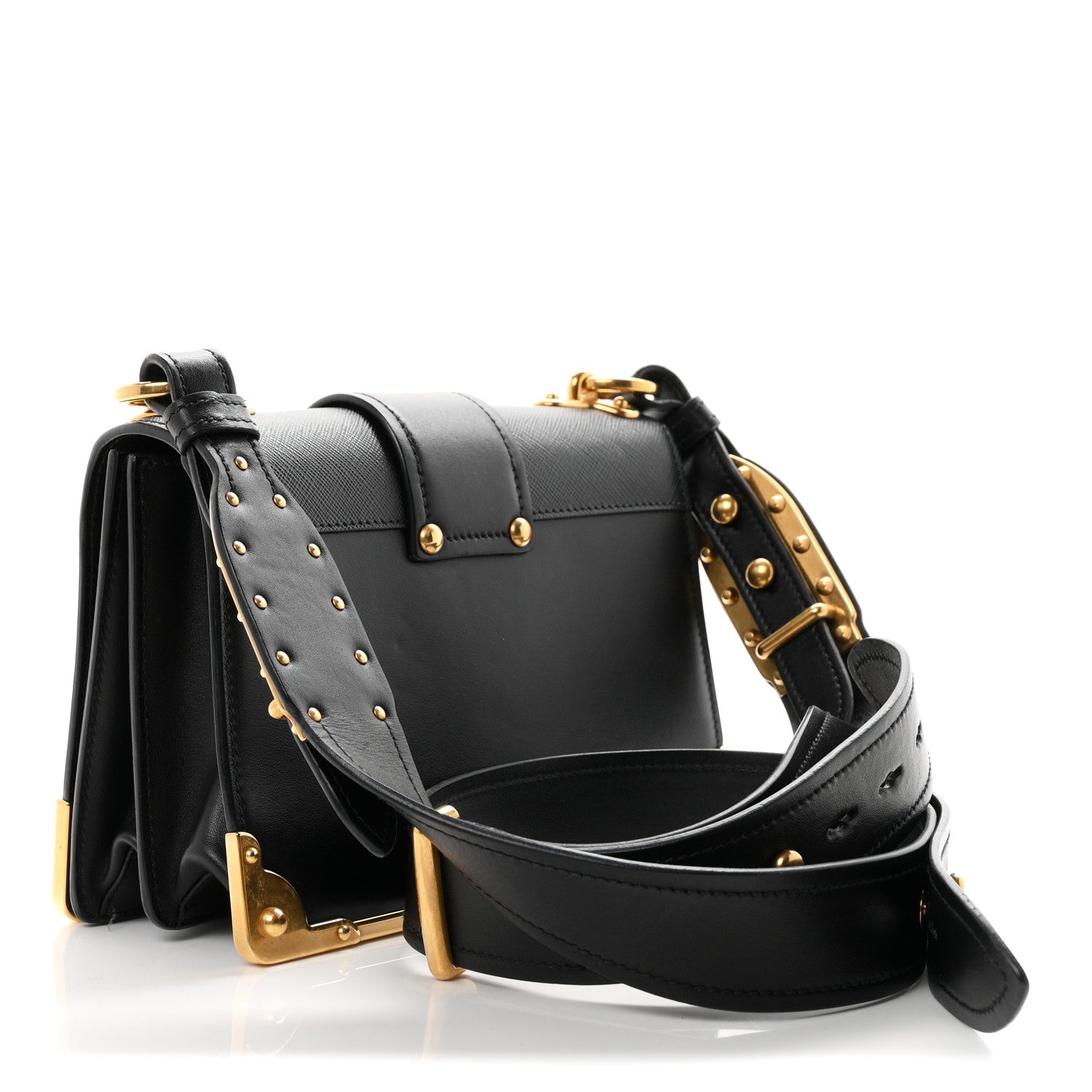 Prada City Calf Saffiano Cahier Bag Black