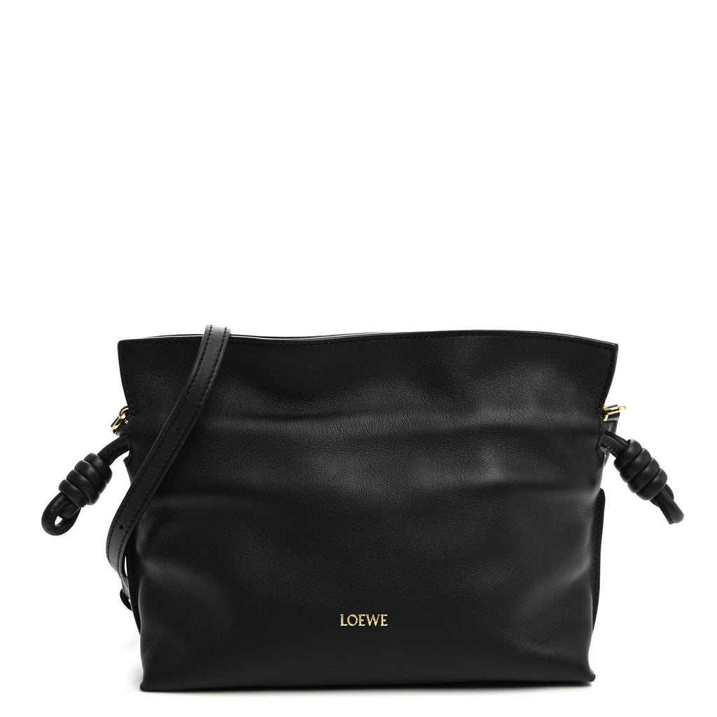 Loewe Calfskin Mini Flamenco Knot Clutch Black