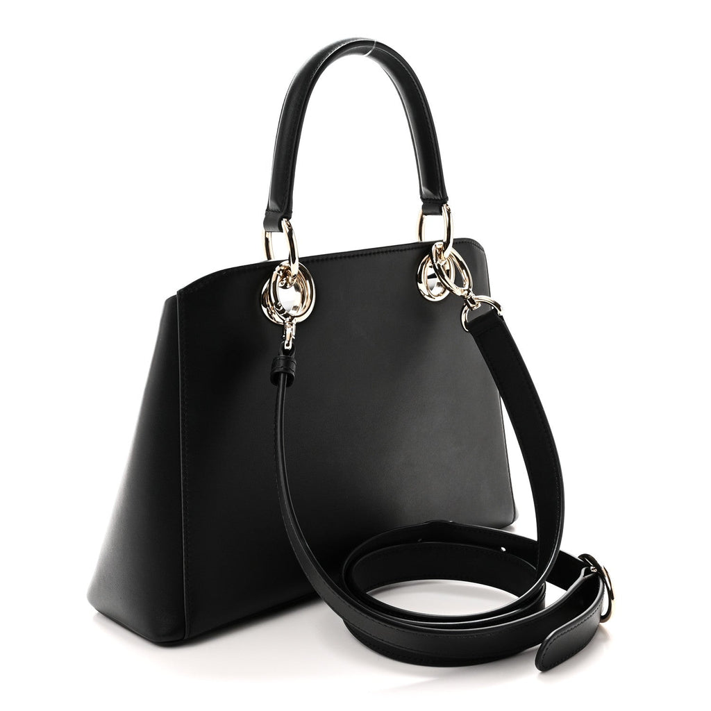Dior Shiny Smooth Calfskin Small Cigale Bag Black