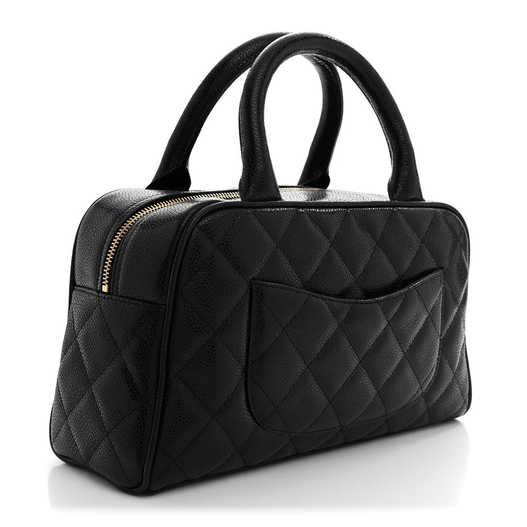 Chanel Caviar Quilted Small Bowler Black
