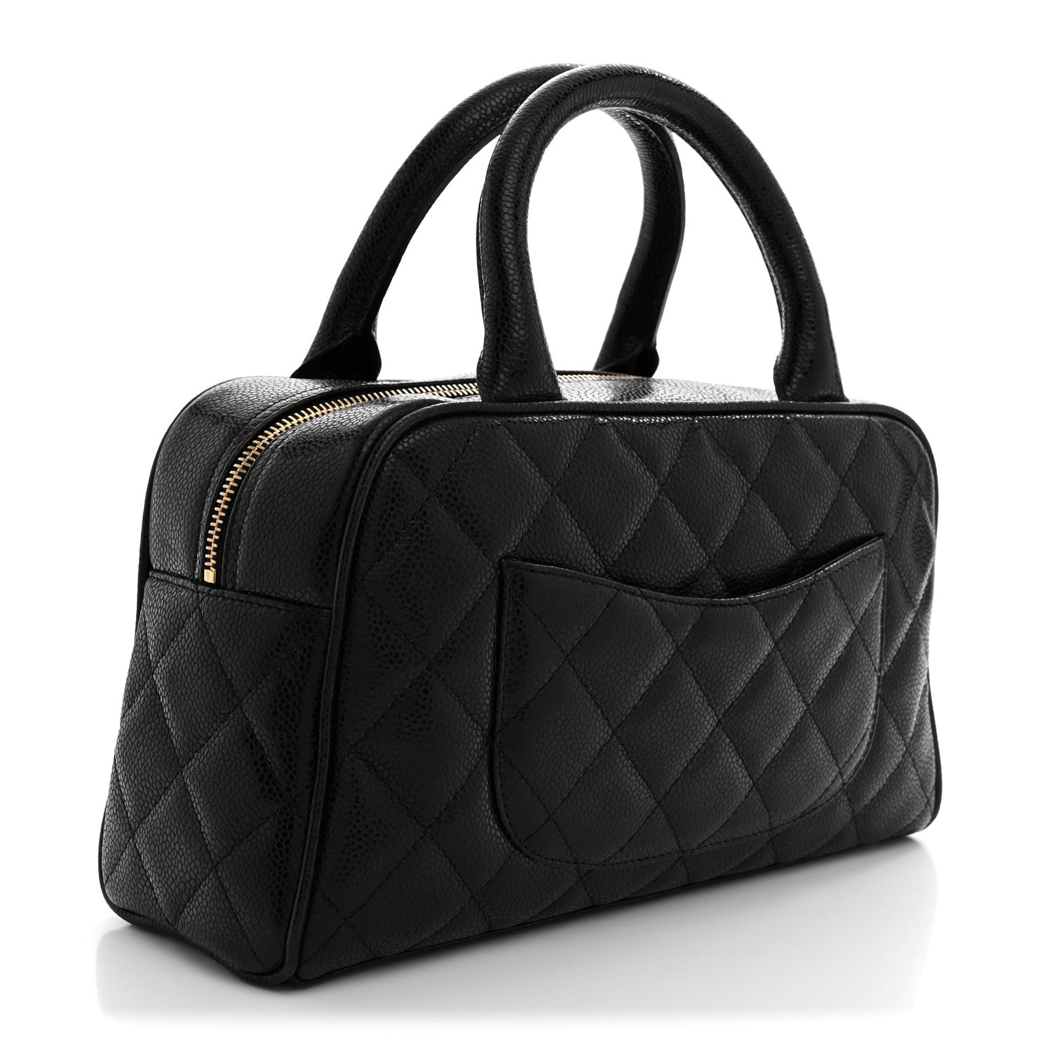 Chanel Caviar Quilted Small Bowler Black