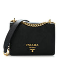 Prada Saffiano Chain Shoulder Bag Black