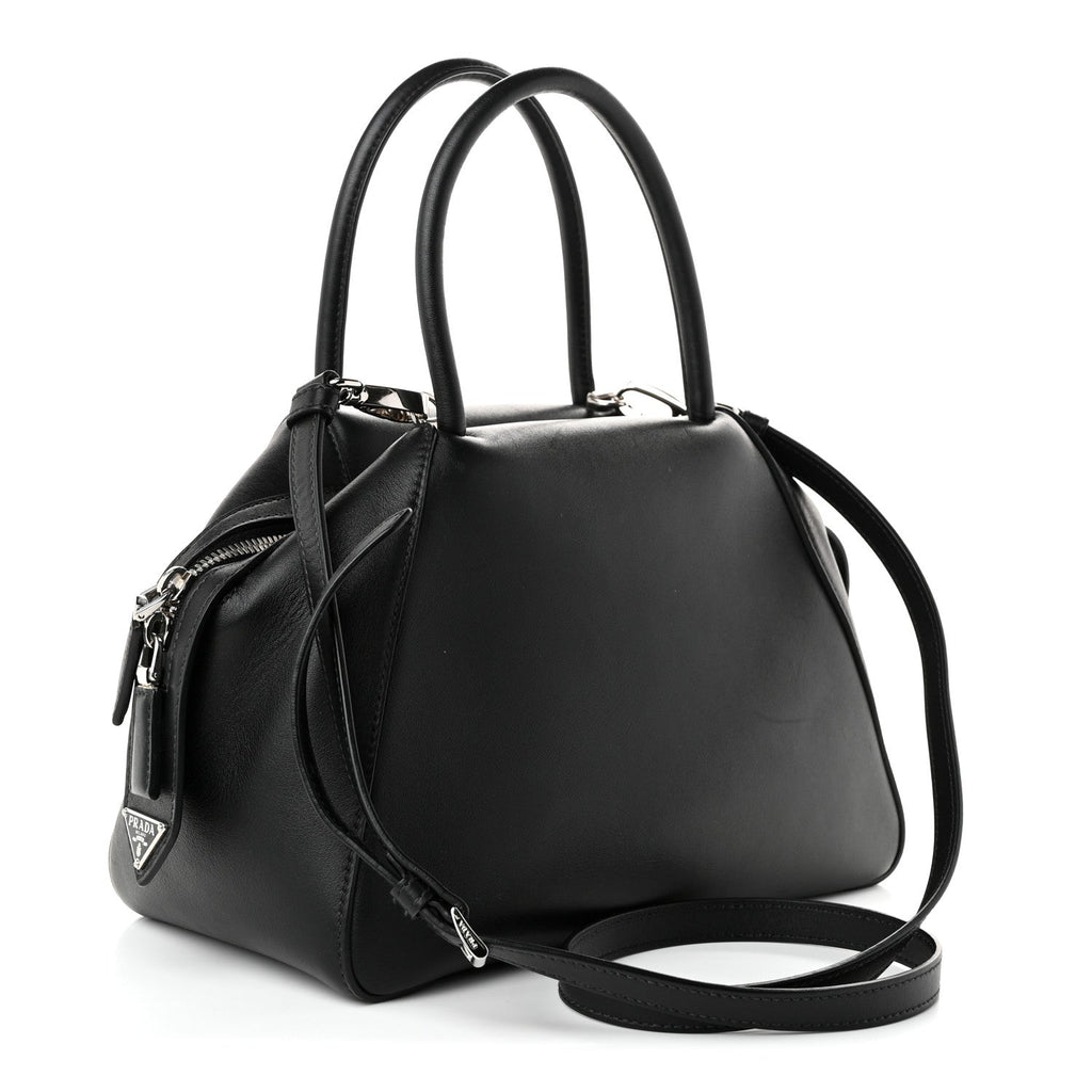 Prada Softy Calfskin Small Supernova Handbag Black