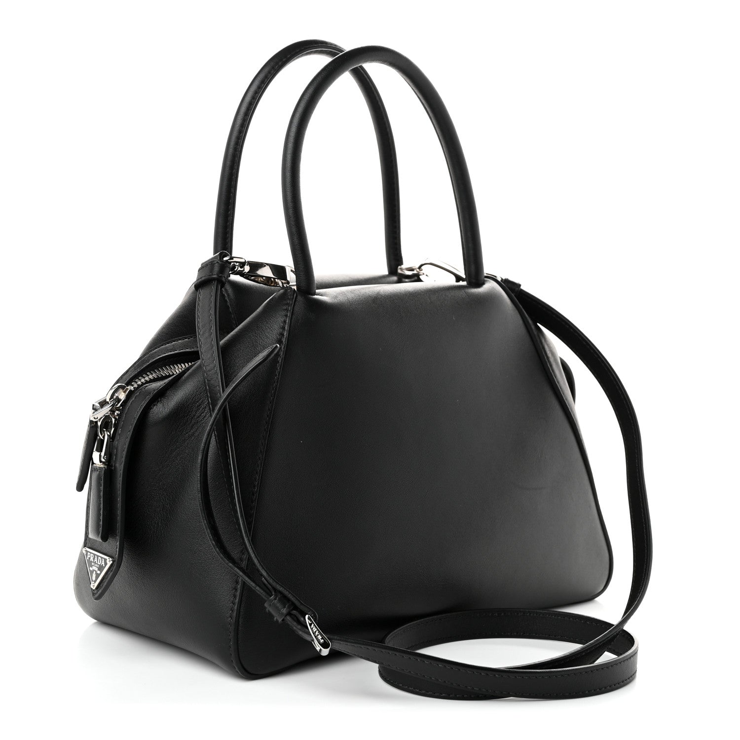 Prada Softy Calfskin Small Supernova Handbag Black