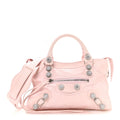 Balenciaga Agneau Arena Giant Rhinestone Hardware Small Le City Petal Pink