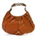 Saint Laurent Calfskin Vincennes Mombasa Hobo Tan