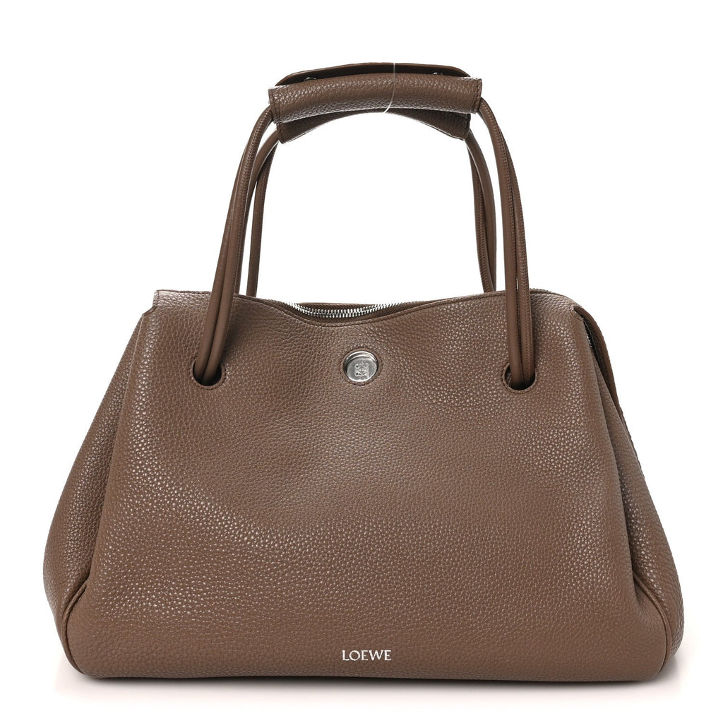 Loewe Supple Grained Calfskin Large Madrid Bag Taupe