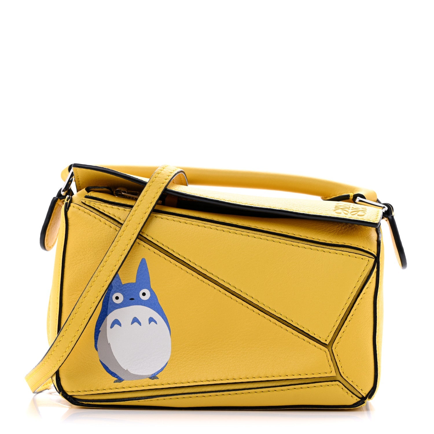 Loewe X SPIRITED AWAY Calfskin Totoro Mini Puzzle Bag Yellow