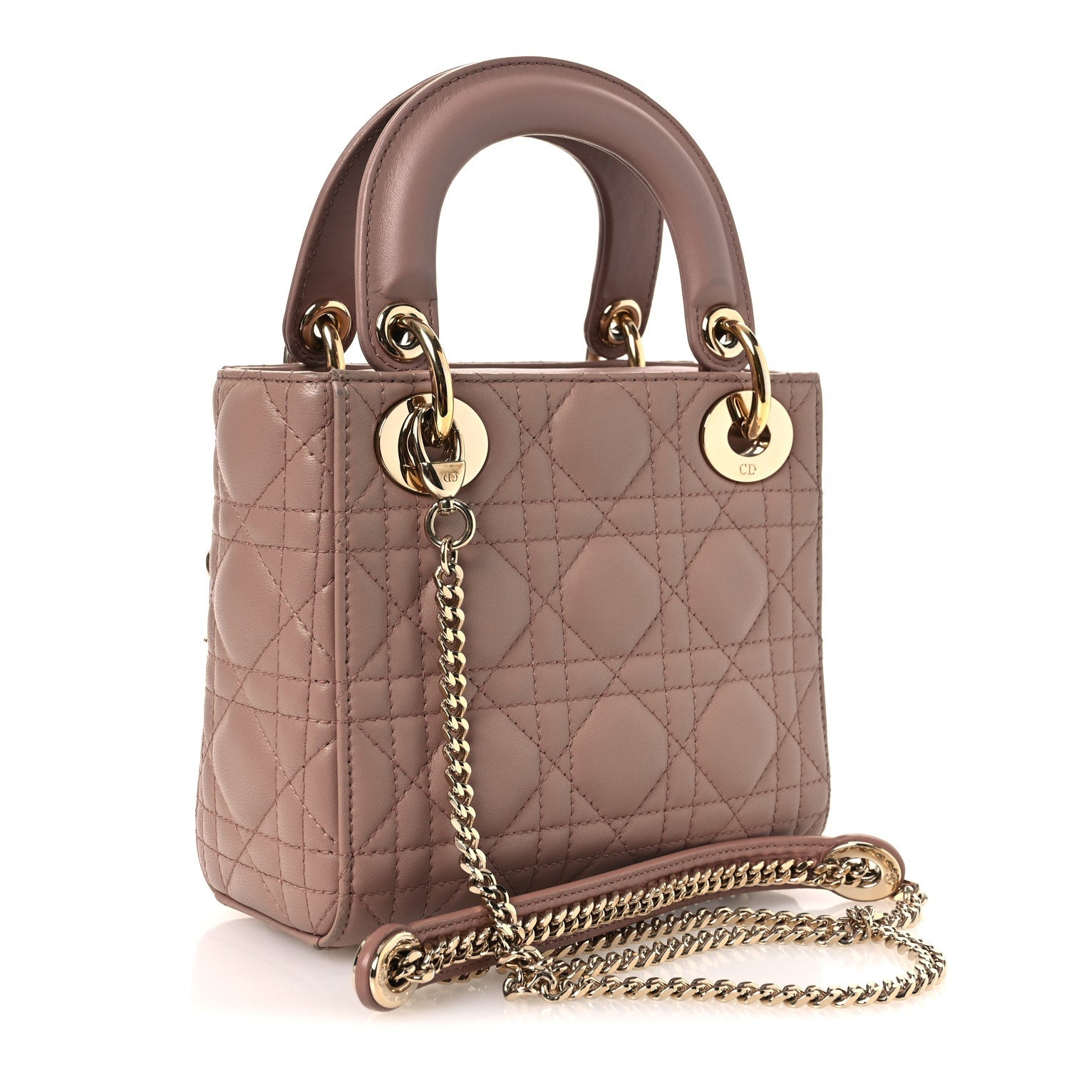 Dior Lambskin Cannage Mini Lady Dior Blush