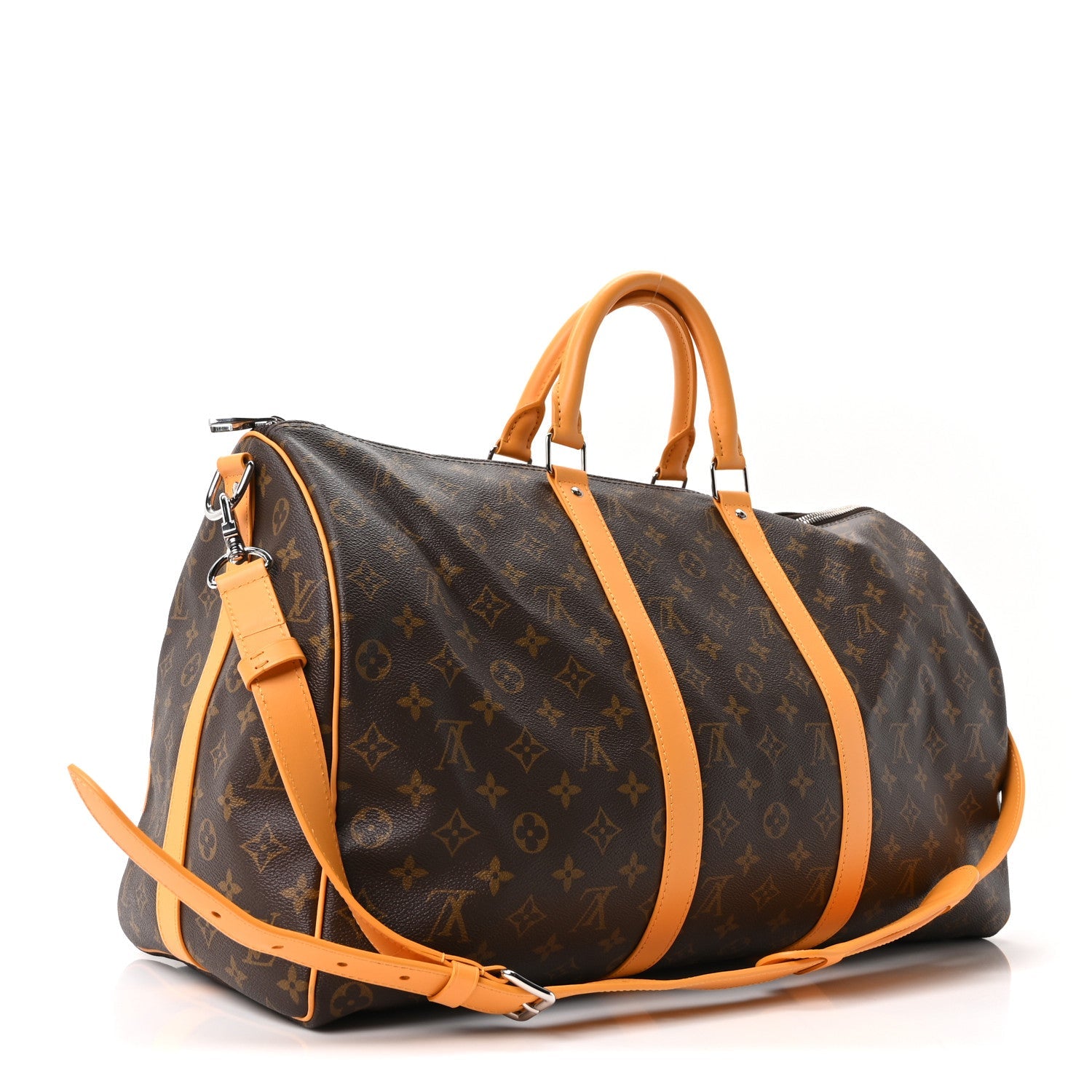 Louis Vuitton Monogram Macassar Keepall Bandouliere 50 Safran Yellow