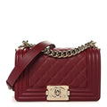 Chanel Caviar Quilted Small Boy Flap Burgundy