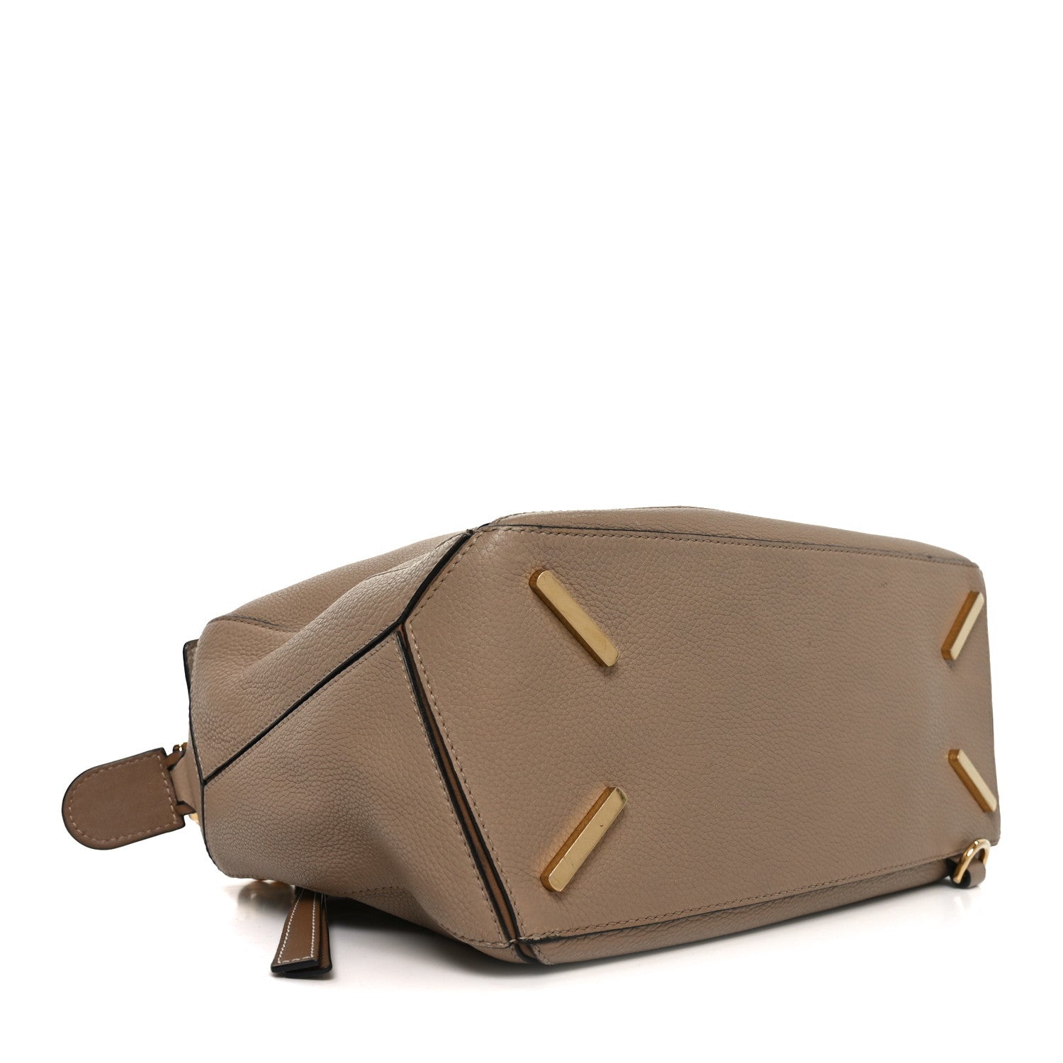 Loewe Grained Calfskin Medium Puzzle Bag Sand Mink detail view
