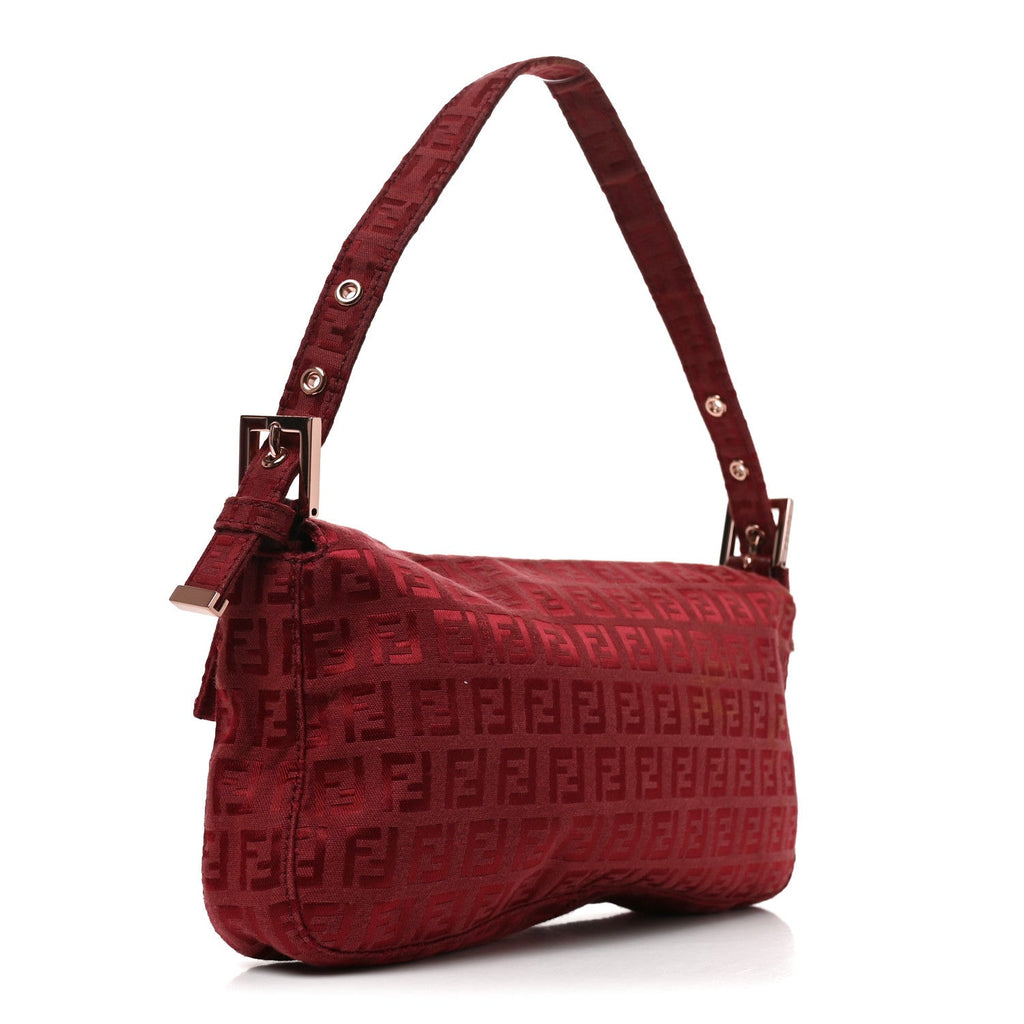 Fendi Zucchino Baguette Rosso
