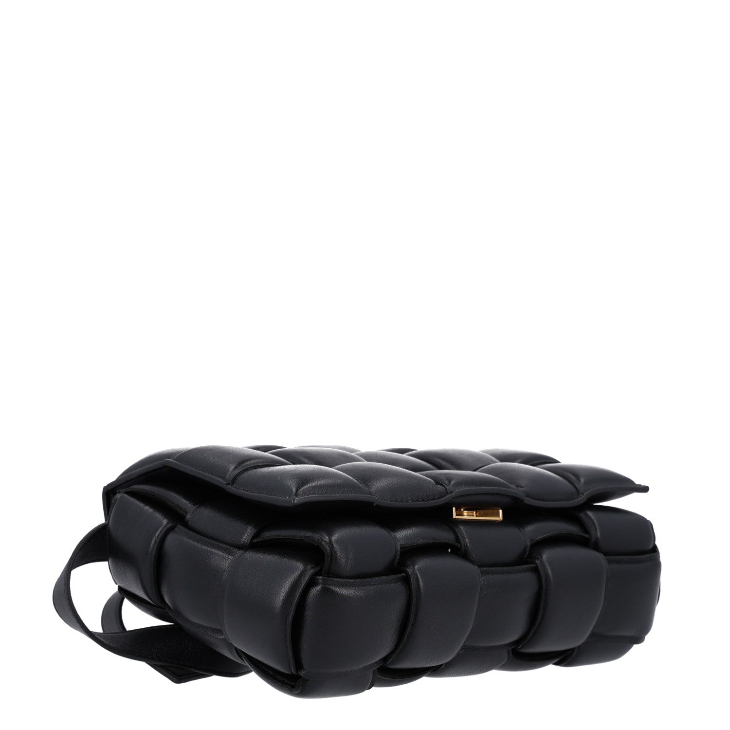 Bottega Veneta Nappa Maxi Intreccio Padded Cassette Crossbody Bag Black