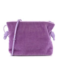 Loewe Mohair Flamenco Medium Knot Clutch Purple