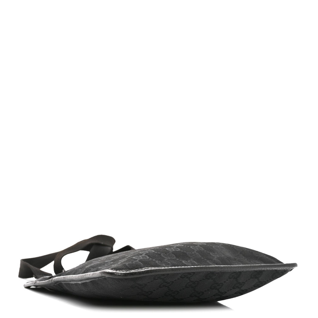 Gucci GG Monogram Messenger Crossbody Bag Black