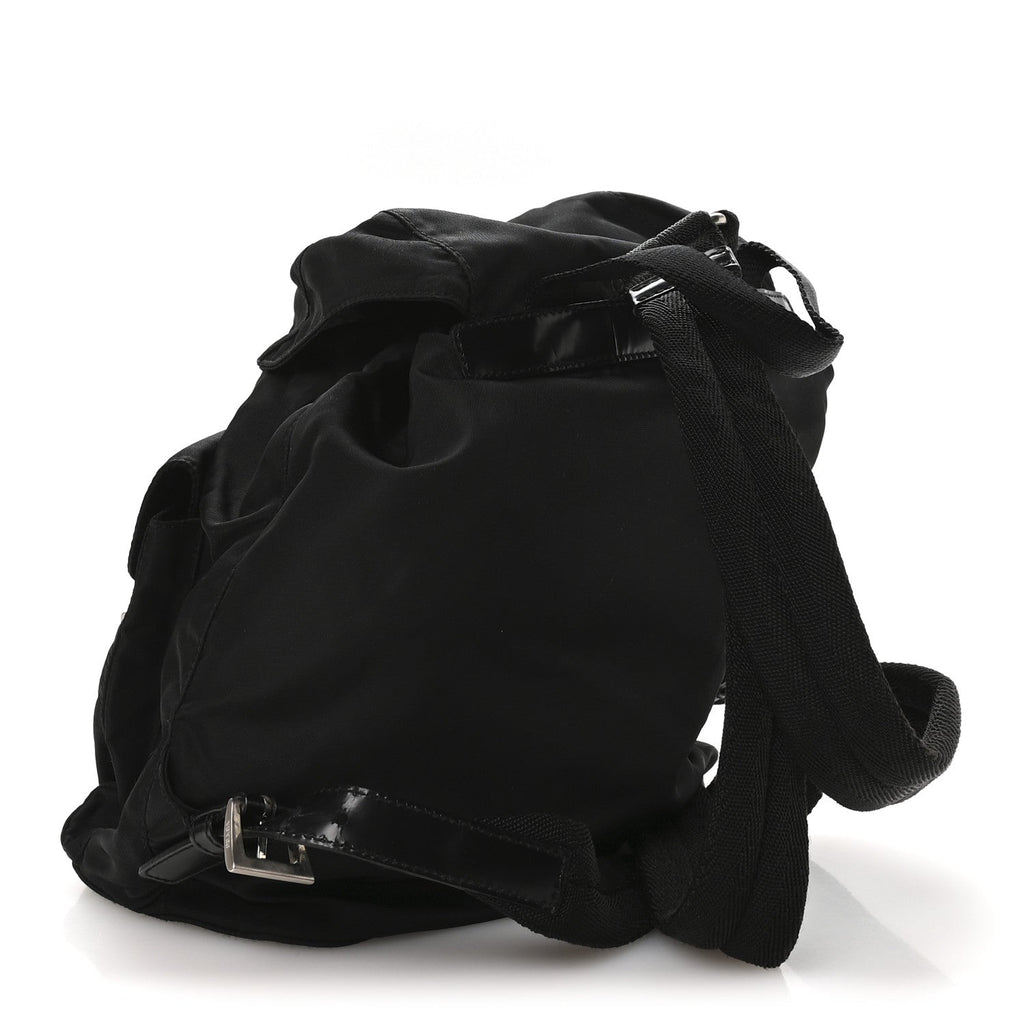 Prada Tessuto Nylon Vela Small Backpack Black side view
