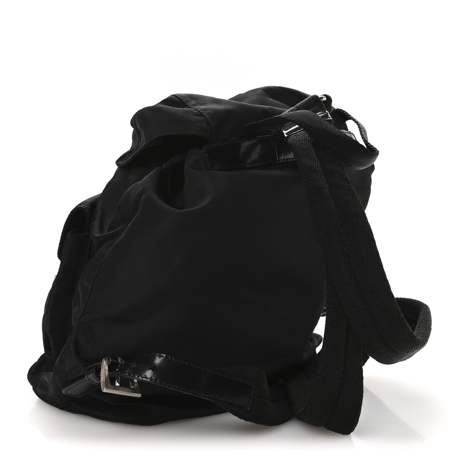 Prada Tessuto Nylon Vela Small Backpack Black side view