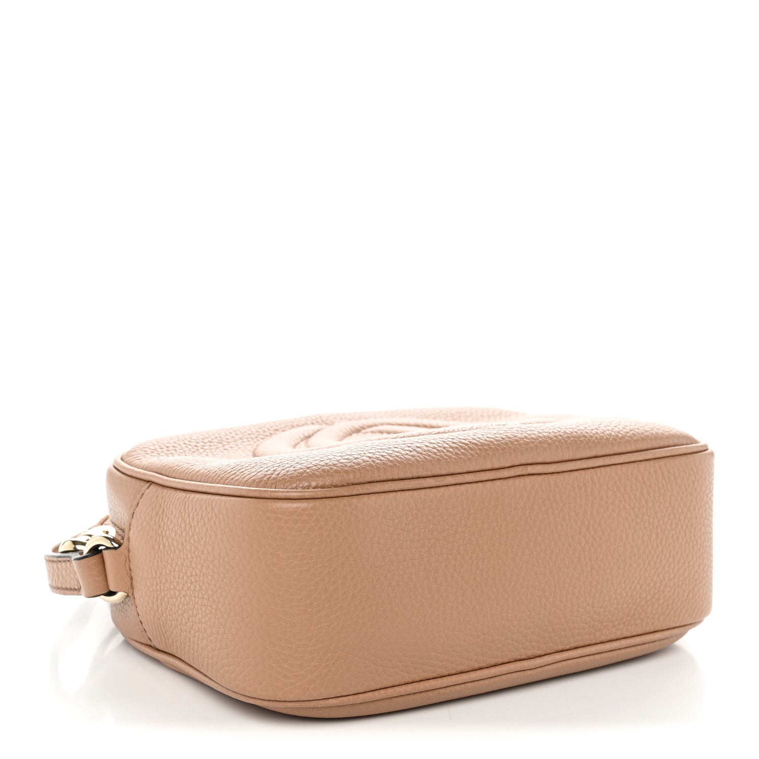 Gucci Pebbled Calfskin Small Soho Disco Bag Camelia