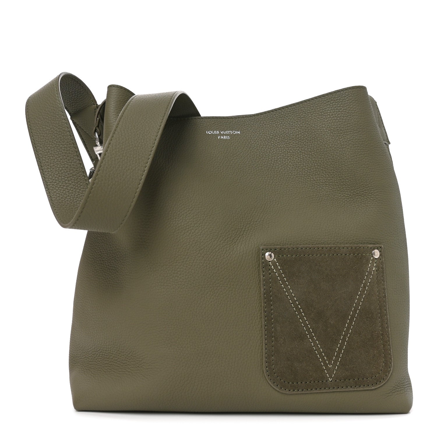 Louis Vuitton LV Touch Calfskin Reversible Verso Hobo H38 Khaki Green