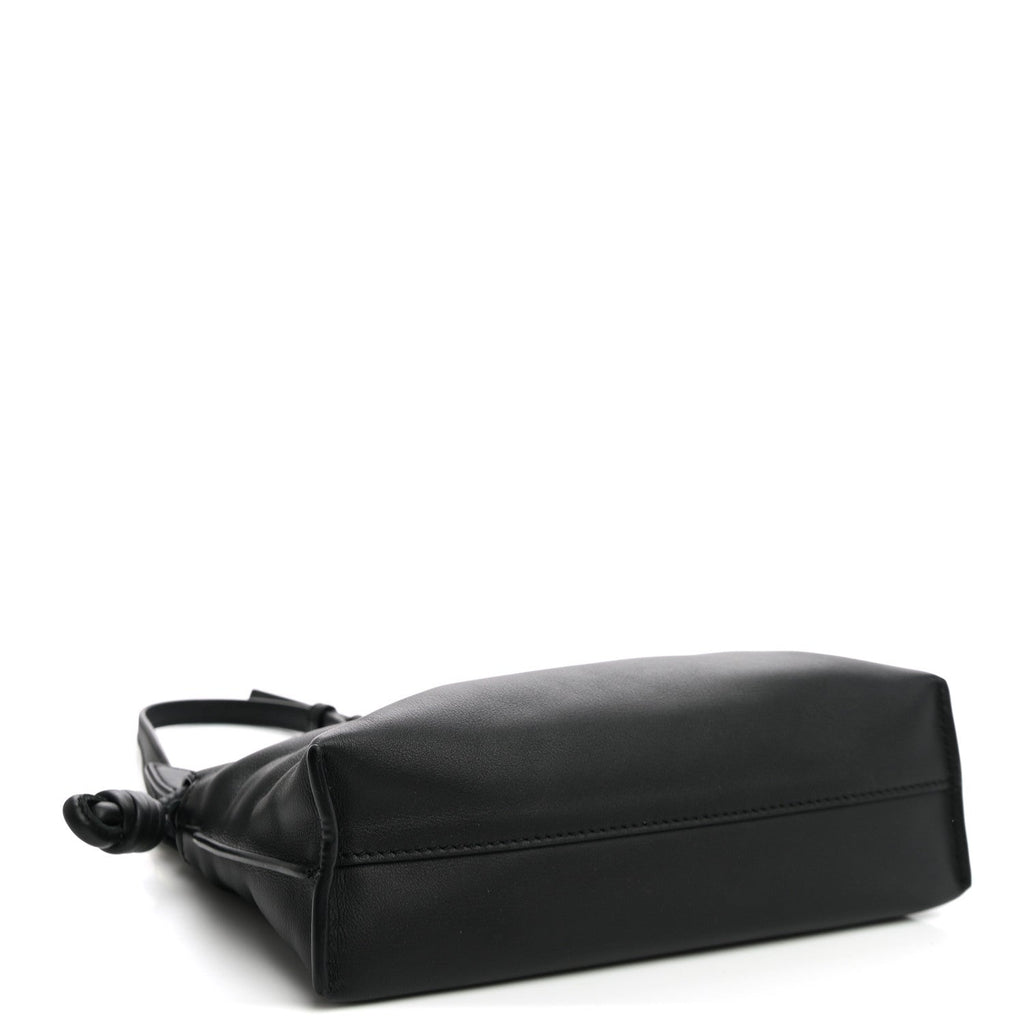 Loewe Calfskin Mini Flamenco Knot Clutch Black