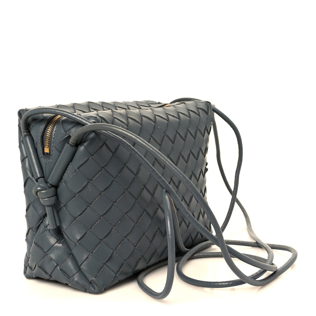 Bottega Veneta Nappa Intrecciato Small Loop Camera Bag Thunder