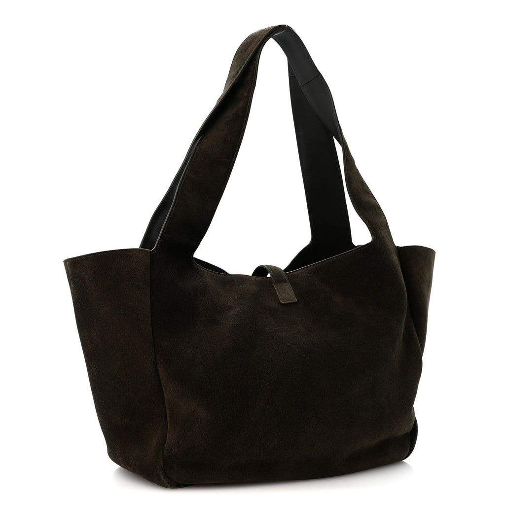 Saint Laurent Suede Bea Tote Blue Musk