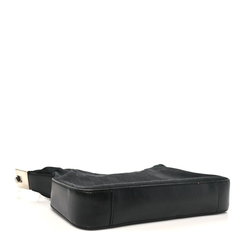 Gucci Monogram GG Clasp Hobo Black