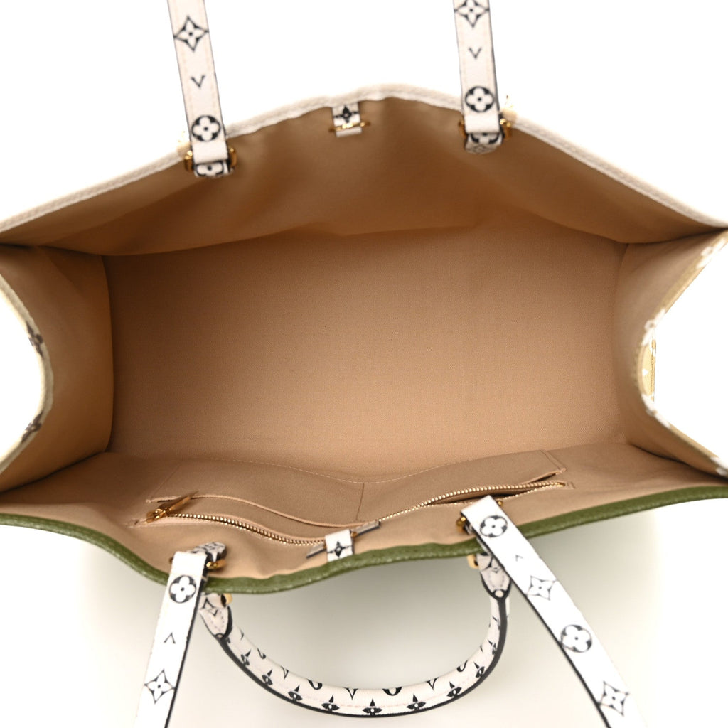 Louis Vuitton Monogram Giant Onthego GM Kaki Beige