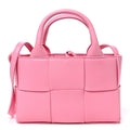 Bottega Veneta Lambskin Maxi Intreccio Candy Arco Tote Ribbon