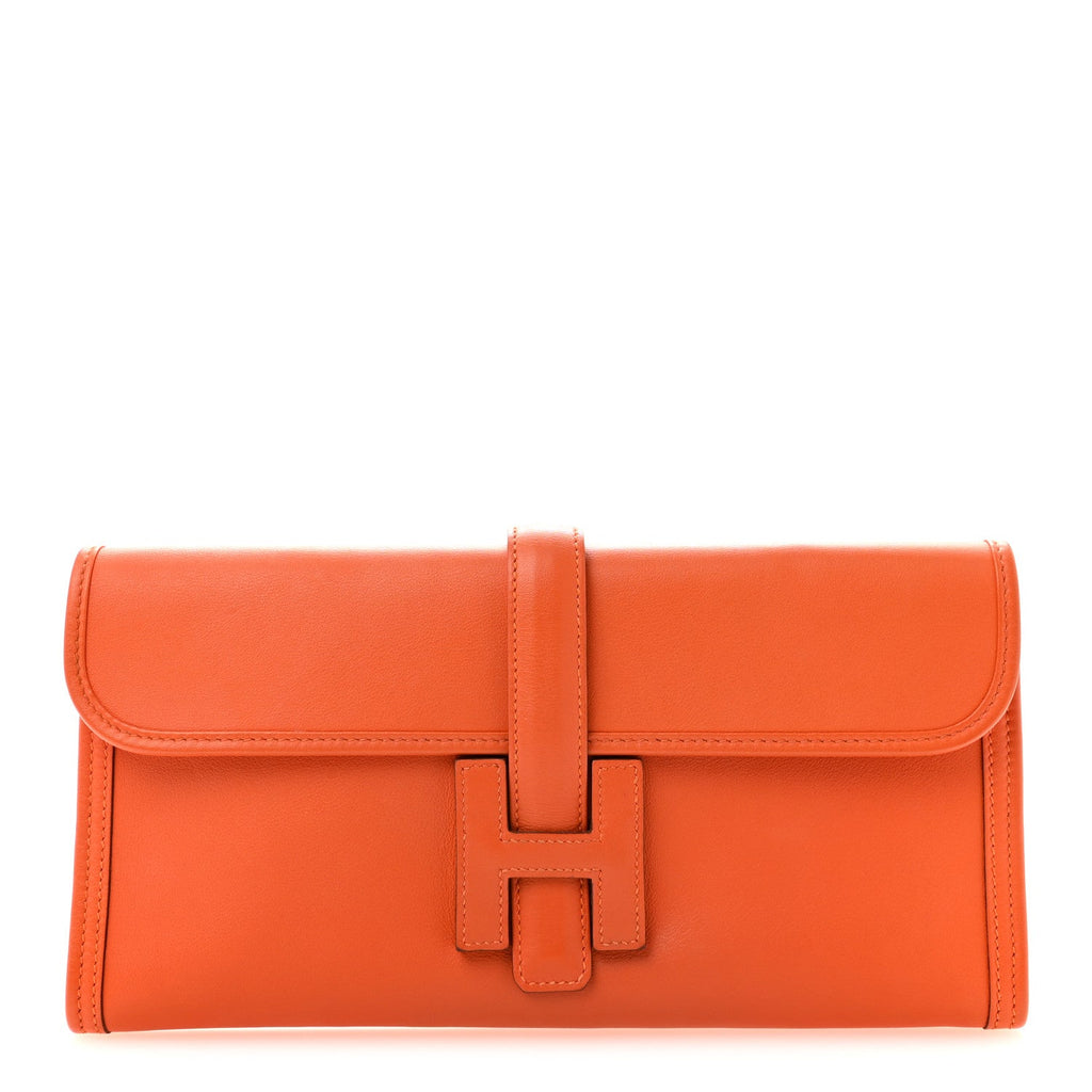 Hermès Swift Jige Elan 29 Clutch Orange