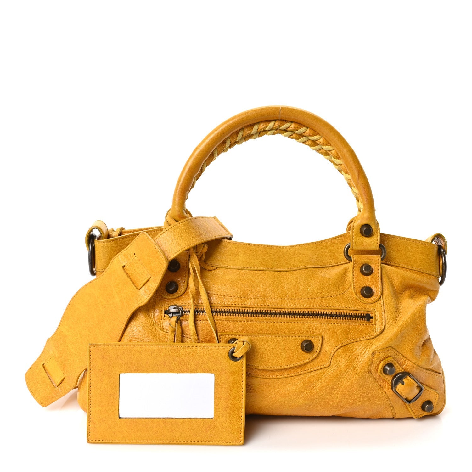 Balenciaga Agneau Classic Hardware First Moutarde