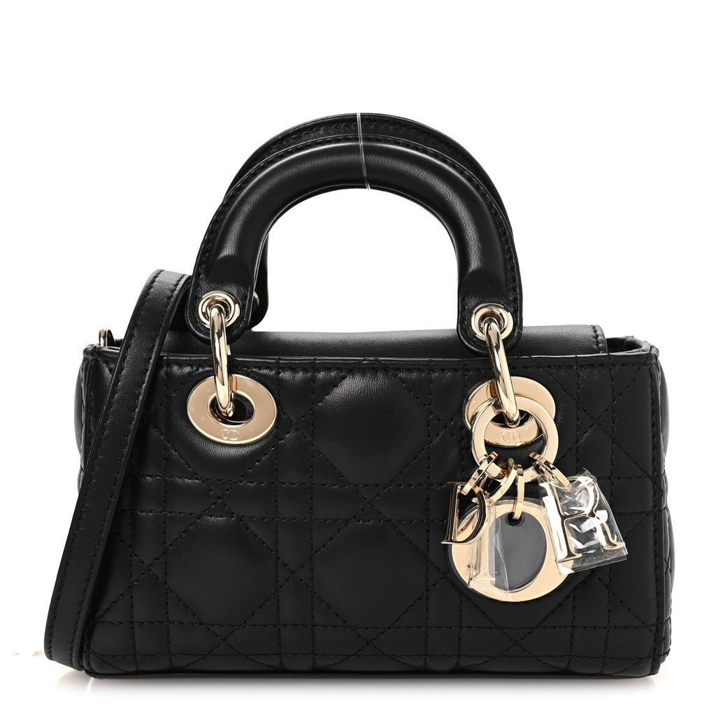 Dior Lambskin Cannage Micro Lady D-Joy Black
