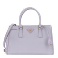 Prada Saffiano Small Galleria Double Zip Tote Glicine