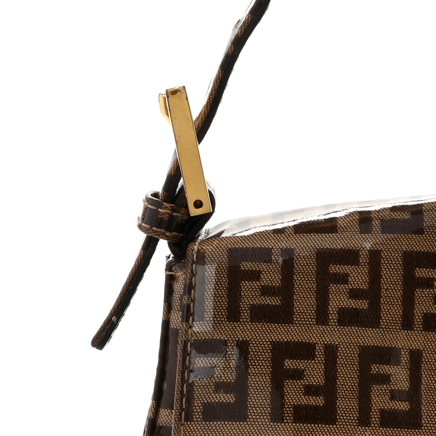 Fendi Vinyl Zucchino Baguette Tobacco