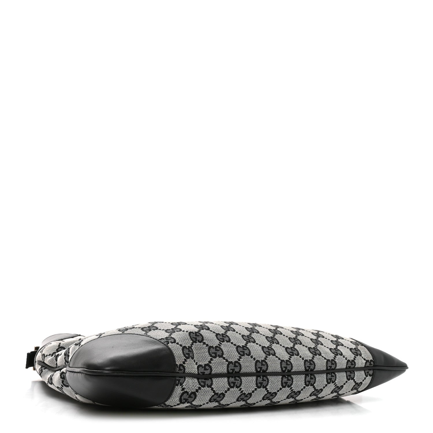 Gucci Monogram Lobster Clasp Jackie O Hobo Beige Black
