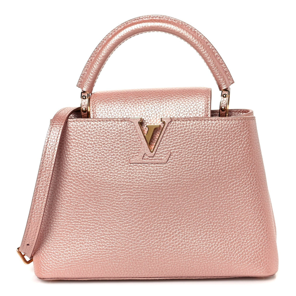 Louis Vuitton Metallic Taurillon Capucines BB Pearly Pink